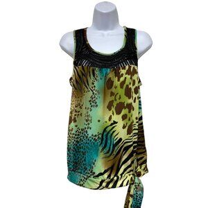 Speechless-Women's XL Pullover Top Sleeveless Waist Side Tie Detailed Neckline